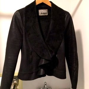 Guess Los Angeles Faux Leather & Suede Jacket